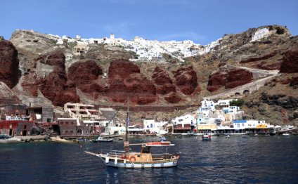 Santorini s unique landscape