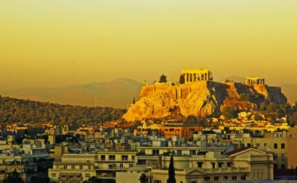 Sunset view of the Acropolis