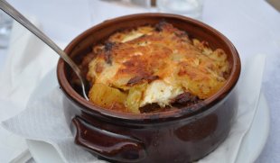 A famous dish in Greece: Moussaka
