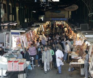 Meat market in Athens