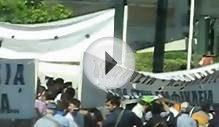 Athens protest from bus with greek tour guide